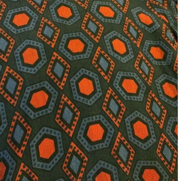 Zara Womens Multicolor Geometric Ruffle V Neck Balloon Sleeve Blouse Top Small - Picture 4 of 7